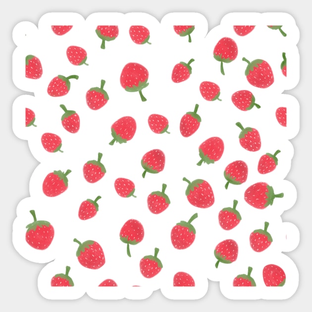 Strawberry Sticker by gusstvaraonica